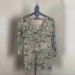 Bandolino Cheetah Low Cut Blouse